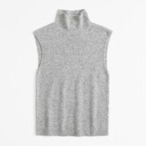 Merino Wool-Blend Mockneck Shell Top